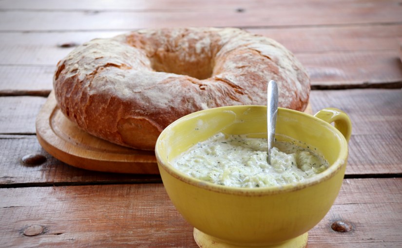 Tzatziki de concombre au&nbsp;sésame