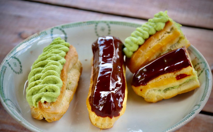 Éclair pistache –&nbsp;chocolat