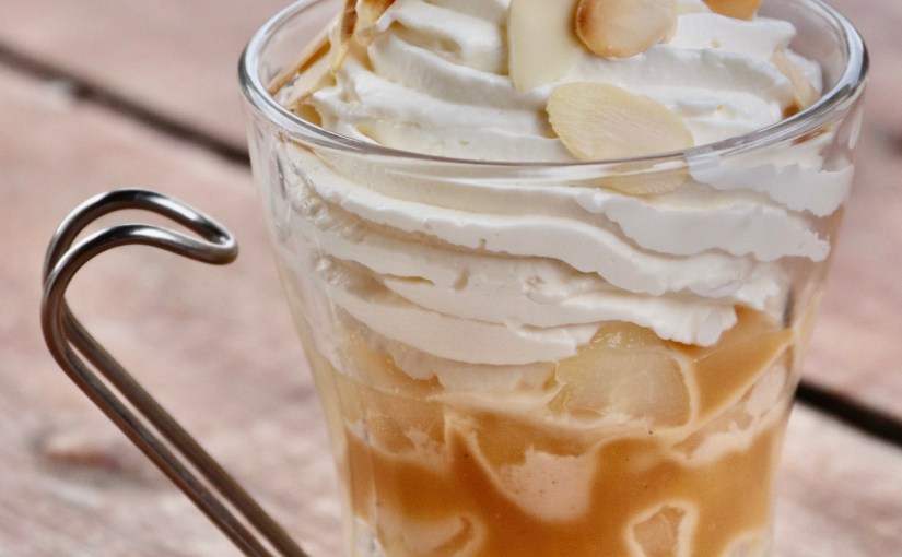 Verrine poire caramel et crème au&nbsp;mascarpone
