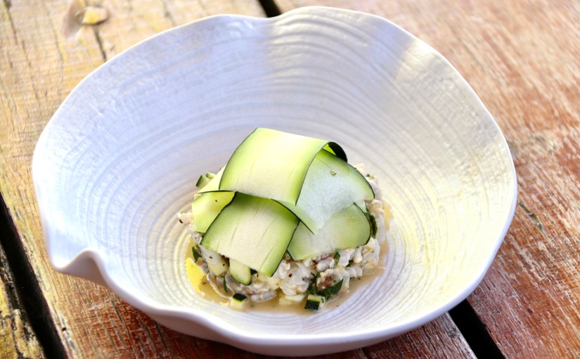 Tartare crevettes -courgette