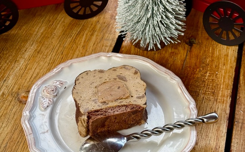 Bûche de Noël café et&nbsp;spéculos
